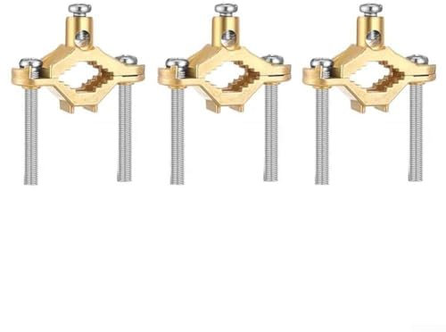 Volakebeing Set di morsetti di messa a terra in lega di rame per tubi dell'acqua Condotto in acciaio Collegamento filo elettrico sistema di connessione di messa a terra con viti 1/2-1 pollice Gamma di