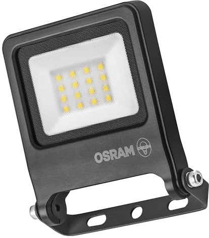 OSRAM Proiettore LED ENDURA FLOOD PC 10W, bianco freddo 4000K, 1000 lumen, proiettore resistente alle intemperie IP65, alluminio riciclato, girevole a 180°, grigio scuro,2-Pack