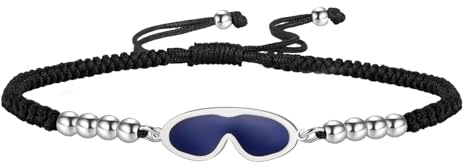 kkjoy Justerbart flätat rep armband simglasögon i rostfritt stål handgjorda lyckosmycken för kvinnor och män simentusiaster