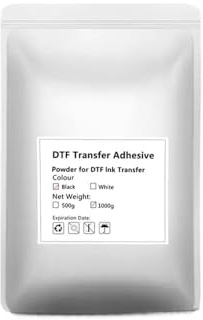 Transferencia de DTF Polvo Adhesivo de fusión en Caliente para la impresión DTF TPU Polvo Compatible con Telas de algodón y Poliamida 500 g por Bolsa