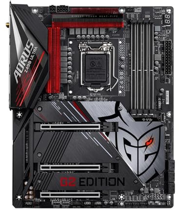 Cartes mères Fit for Gigabyte Z490 AORUS Ultra G2 Compatible avec Les processeurs Intel Core i9-10900K, i7-10700, i5-10400 et i3-10300, Socket LGA1200, mémoire DDR4 4400 MHz, M.2 NVMe PCIe 4.0