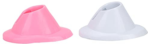 TOPINCN Soporte de Goma Suave para Botellas de Esmalte de Uñas, Soporte Antiderrames para Salón de Manicura, Paquete de 2 Rosas + Blanco, Sostiene Eficientemente Botellas de Esmalte de Uñas, para