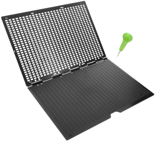 AMUSLESUR Tavoletta Braille con Penna per Scrittura a 30 Celle in Plastica Versatile per Decorazioni Scuola, Strumento di Apprendimento Braille per Casa e Ufficio