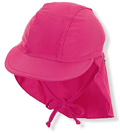Sterntaler Mädchen Schirmmütze mit Nackenschutz, UV-Schutz 50+, Alter: 12-18 Monate, Größe: 49, Farbe: Magenta