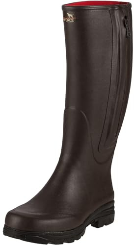 Parforce Gummistiefel mit Reißverschluss und Neoprenfutter Braun 45