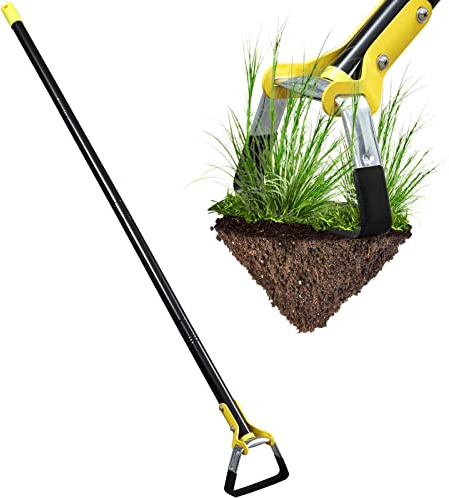 SANDEGOO Garden Hoe Tool，54 inch Weeding Tools for Garden,Handheld Weeding Rake Planting Vegetables Farm,Sharp Durable Gardening Gifts for Hoe Garden Tool Traditional Steel Quenching Forging Process