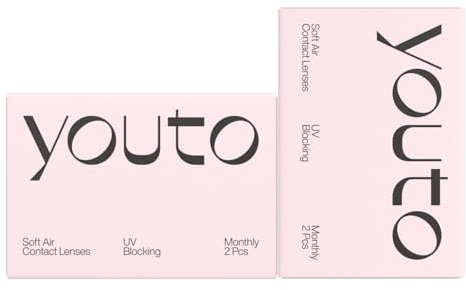 youto Monatslinsen weich, 4 Stück,UV Schutz und Hohes Trageg efühl, BC 8.5 mm, DIA 14.0 mm