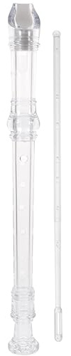 skola blockflöjt Sopranblockflöjt Flöjt Instrument Musik Sopranblockflöjt 8 Hål ABS (Color : Clear)