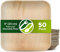 ECO Leaf 50 Pack Disposable Palm Leaf Plates – 9(23cm) Large Square Compostable, Eco-Friendly, Biodegradable Heavy-Duty Bamboo Plates for Weddings, Parties and Picnics, Oven Safe