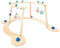 Hess Holzspielzeug 13393 - Lauflerngerät und Spielbogen, Serie Schäfchen, Blau, Babyspielgerät mit vielen bunten Spielelementen, aus Buchenholz