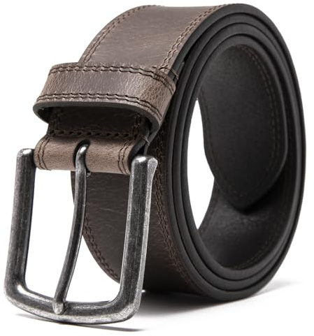Fabio Valenti Men’s Casual Genuine Leather Jeans Belts 1 1/2 Wide Work Belt for Men (2097 Tobacco, 36/38)