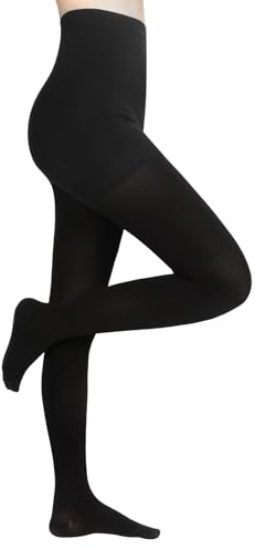 Compression Pantyhose Stockings for Women Men, 20-30 mmHg Closed Toe Medical Waist High Compression Stockings, Support Compression Hose Tights for Varicose Veins, Swelling(Black, XL)