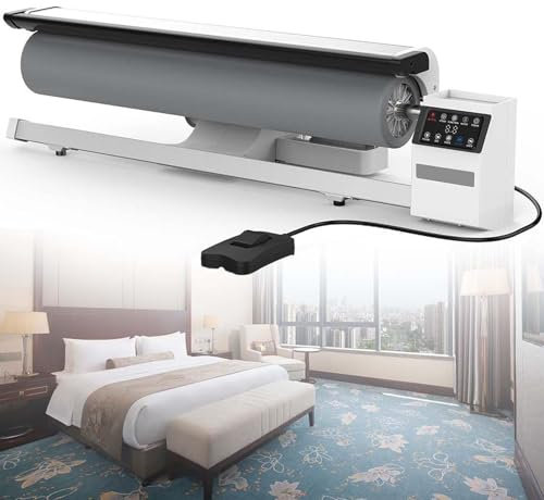 Prensa de vapor rotativa comercial para lavandería, ropa de cama y sábanas | Máquina de vapor continuo con pedal de pie para un planchado eficiente
