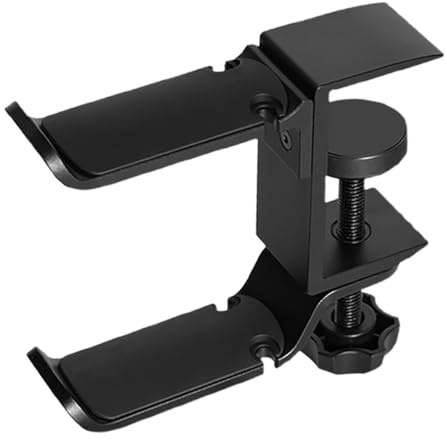 Sewroro Supporto Cuffie Regolabile da Scrivania in Plastica e Silicone Porta Auricolari per Gaming e Podcasting Montaggio Facile e Stabile per Ufficio e Casa Design Salvaspazio e