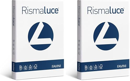 CARTA RISMALUCE 200GR A4 125FG BIANCA FAVINI (Confezione da 2)