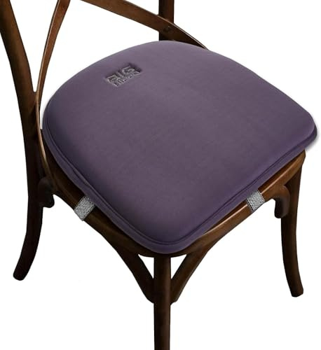 Big Hippo Seat Cushion Memory Foam Seat Pads for Chairs Padded Cushion Chair Seat Pads with Elastic Bands Non-Slip Seat Pad Cushions for Home Kitchen Garden Office Car (Black)