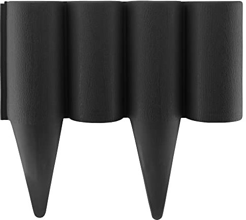 BLACK Garden LAWN,PATH,DRIVE Edging Fencing, Border, Palisade, 2.5m,Log texture