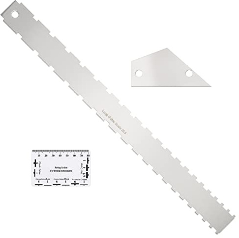 Be In Your Mind 3 Pezzi Righello Per Manico Della Chitarra Calibro Per Azione Delle Corde Righello Fret Rocker Manico Della Chitarra Con Dentellatura Bordo Dritto Strumento Per Liutai