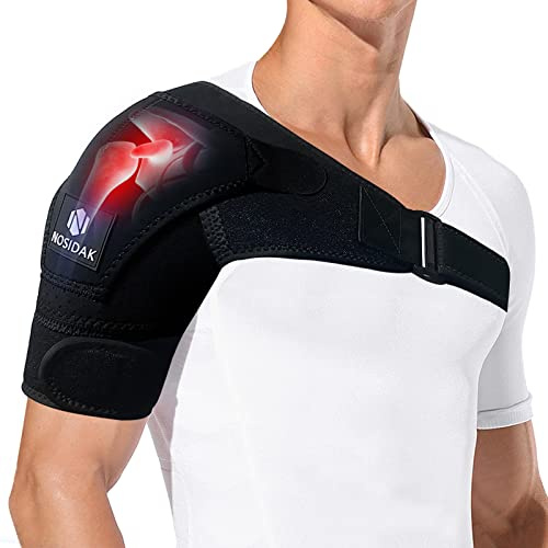 NOSIDAK Shoulder Brace - Shoulder Compression Sleeve Immobilizer & Support Wrap for Torn Rotator Cuff, Glenoid Labrum Tear, Dislocated AC Joint, Tendonitis, Bursitis, Subluxation