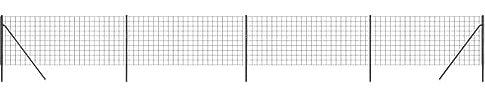 Tidyard Maschendrahtzaun Komplett Set Maschendraht Zaunset Kaninchendraht Gartenzaun Zaun Anthrazit 0,8x10 m Verzinkter Stahl