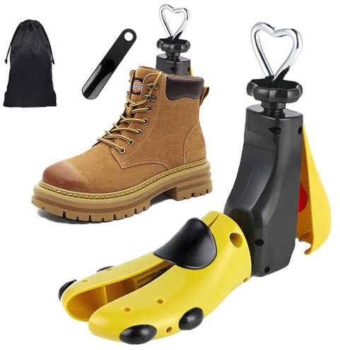 Tigcent Schuhspanner Damen und Herren Stiefelspanner mit Schuhlöffel, 4-Wege Schuhdehner Schuhweiter für Einstellbare Länge und Breite, 1 Stück (1 Stück, 43-47)