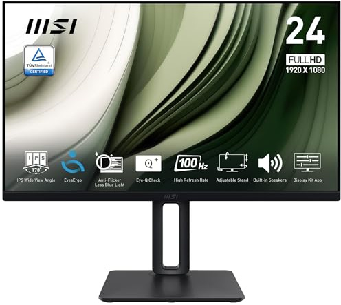 MSI 60 cm (23.8) FHD FlachbildPRO MP245PG schirm (TFT/LCD) - IPS 4ms 100hz Pivot schwarz (9S6-3PC19M-005)