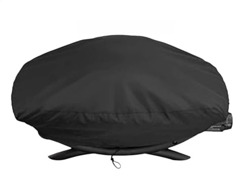 Cubierta para parrilla de barbacoa, escudo de tela Oxford impermeable, capa protectora resistente, cubierta de cordón ajustable, accesorio de parrilla resistente a la intemperie, protector de equipo
