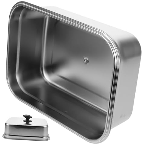 BCOATH Cúpula de Acero Inoxidable Rectangular para Derretir Queso Tapa Resistente para Cocinar la Parrilla Barbacoa y Plancha Diseño Que Reduce Salpicaduras y Mejora la Cocción Cocina