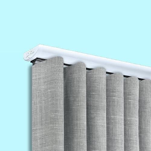 Tringle Pour Rideau à Rail Wave DS, Vagues Parfaites, Rail Aluminium, Blanc, 450cm extra plat H 12 mm