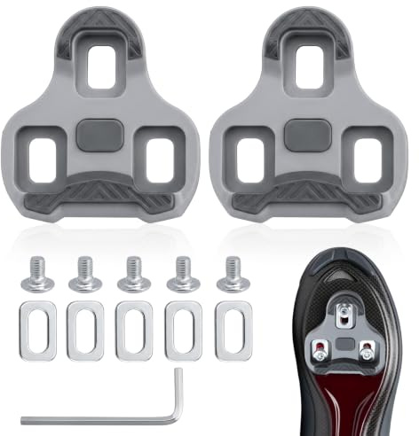 4.5° Cale pour Look Keo Pedale Velo Route Kit de Plaques 3 Trous Gris