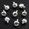Perlin - 800 Glöckchen Glocken Schellen 6mm mit Öse Rund Silber Farbe Basteln Metallglöckchen, Mini Anhänger M378 x2