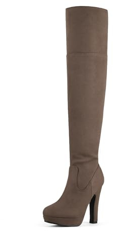 DREAM PAIRS Women's Platform Over the Knee Boots | Chunky High Heel Thigh High Boots for Party Wedding Vacation