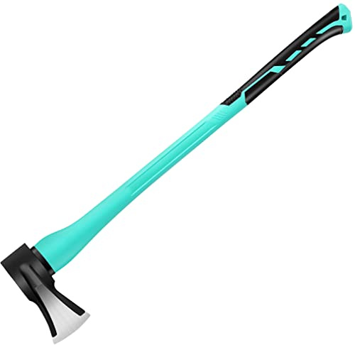 36 Splitting Axe, Chopping Axe|Splitting Maul for Firewood,|6.8Lbs Heavy Duty Forged Carbon Steel, Fiberglass Composite Handle & Ergonomic Anti-Slip Grip