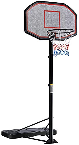 Yaheetech Basketballständer mit Rollen, 275-363 cm höhenverstellbar, Basketballkorb Wasser/Sand befüllbar, Basketballanlage fürs Innen-/Außenbereich