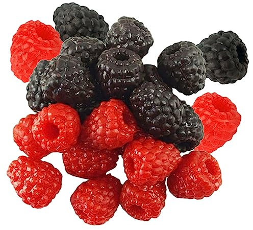 RORPOIR Modèles de Fruits Simulés 40pcs Décor Framboise Artificielle en PVC Aspect Naturel pour Décoration Longue Durée Boutique de Fruits et Présentation Culinaire