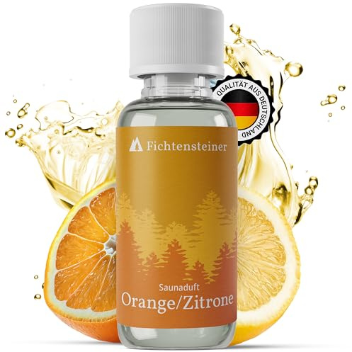 FICHTENSTEINER® Infusione per sauna, arancio/limone, fruttato fresco, 100 ml, concentrato di profumo per sauna, per circa 100 infusi, solo 5-10 ml su 1 l di acqua