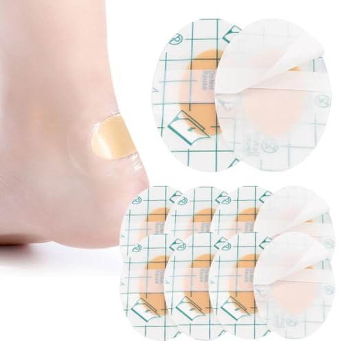 AKJAXQU 40 Stück Blasenpflaster, Blase Fuß Schutz Blister Pads Blasenpflaster Gel Pflaster Wasserdicht Hydrokolloid Blasenpflaster Unsichtbare Wandern Gegen Blasen an Fersen, Zehen und Füße