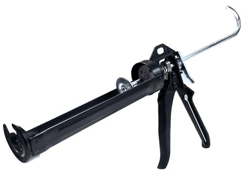 HSS Kartuschenpresse, STRONG, hohe Übersetzung 24:1, Robust verstärkte Metall Kartuschenpistole, Silikonpresse, für bis 310ml Kartuschen, PROFI