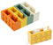 4 Pcs Distributeur de Ruban Adhésif en Forme de Bloc, 10,7x4x5,2cm, 4 Couleurs Dérouleur Ruban Rechargeable, Devidoir Ruban Bureau Maison Restaurants Fleuristes, sans Ruban Adhésif