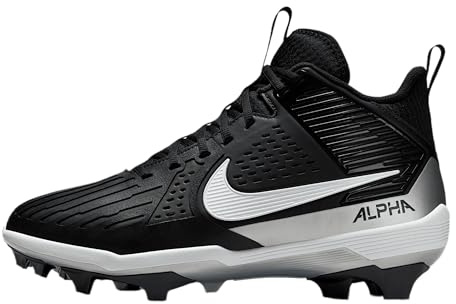 Nike Alpha Menace Strong Herren-Fußballschuhe (II5139-010, Schwarz/Metallic-Silber/Weiß), Schwarz/Metallic-Silber/Weiß, 43 EU
