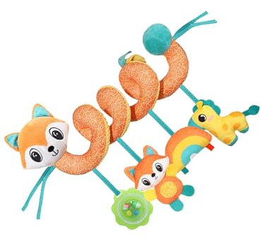 Juguetes para Silla de Coche para Bebés | Juguetes Sonajeros para Cuna De Bebé | Adorno Sensorial de Peluche con Campana para 0-3 Años Habilidades Cognitivas para Niños y Niñas para Auto y