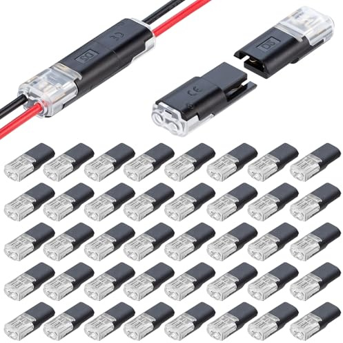 40 Pcs Waterproof Automotive Wire Connectors 2-Pin, 2-Pin Plug Cable Connectors, Quick 12V Automotive Wire Crimp Connectors for 18-22 AWG Wires, Plug-in Cable Terminals for Cars and Trucks.