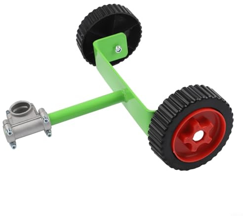 Roues de support pour débroussailleuse avec hauteur personnalisable, conçues pour une meilleure stabilité et efficacité de désherbage (roue auxiliaire de 28 cm)