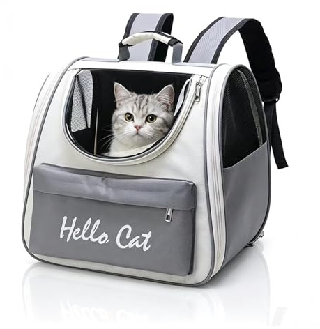 Sac à Dos de Transport pour Chien Chat,Respirant Sac De Transport pour Chien, Sac Transport Chat, Sac Transport Chien, Spacieux Sac Voyage Chiens Chat Laisse et Tapis Intégrés