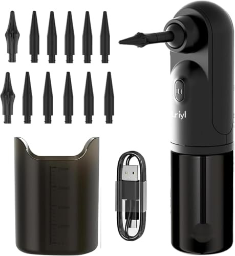 Ear Wax Removal Kit, Electric Ear Cleaner with Water Irrigation System | 4 Modes Water Powered Irrigation System, 12 Reusable Tips Earwax Remover Tool, USB Rechargeable, Safe Hygiene Machine