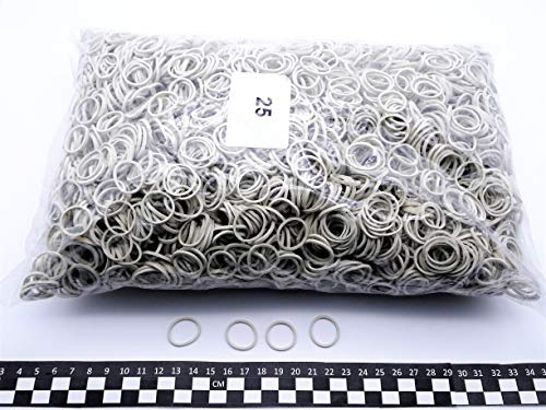 Progom - Gomas Elasticas - 25(ø16) mm x 1.7 mm - blanco - Bolsa de 1kg