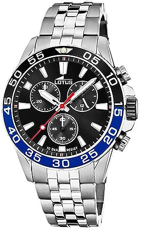 LOTUS Reloj Hombre Analógico de Acero Inoxidable 316l Plateado
