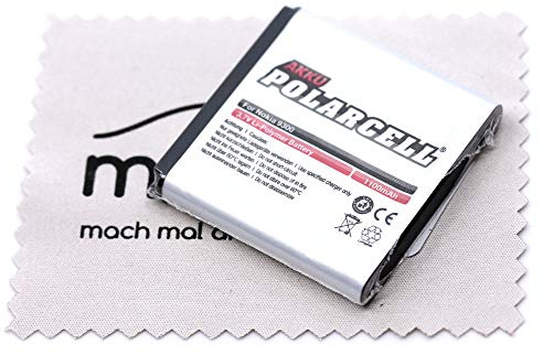 Ersatz Akku passend für Nokia 3250 6151 6233 6234 6280 6288 9300 N73 N77 N93 (Ersetzt Originalakku BP-6M) Polarcell