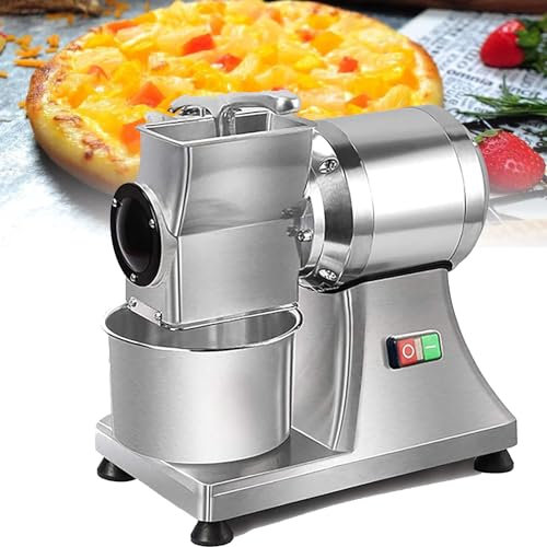 DPQYJPP Râpe à Fromage électrique Commerciale, 0,75 HP 550 W, râpe électrique rotative, broyeur Multi-Fromage avec Un récipient, pour Fromage, Beurre, miettes de Son de Pain