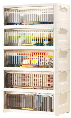 Ergocar Scatola Portaoggetti Pieghevole, armadio piegato di grande capacità, Cabinet stoccaggio con pulegge, utilizzato in camere da letto, soggiorni, ufficio e cucina